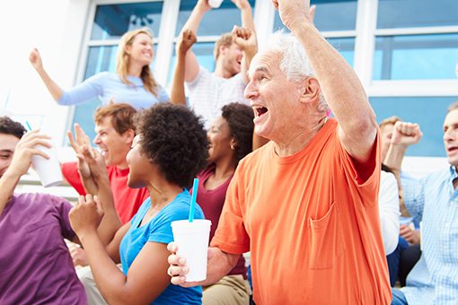 Spectators Cheering At Outdoor Sports Event sporting events